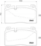 Тормозные колодки BREMBO P85123 Audi A7, A6, Q5 8R0698151H, 8R0698151C, 8R0698151M