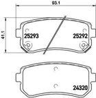 Тормозные колодки BREMBO P30051 KIA Ceed, Pro Ceed, Sportage, Cerato, Optima; Hyundai IX35, Tucson, Sonata, I30 583023SA20, 583021HA10, 583021MA40