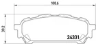 Тормозные колодки BREMBO P78014 Subaru Forester, Impreza 26696FE050, 26696FE040, 266965E040