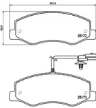 Тормозные колодки BREMBO P68061 Opel Movano; Renault Master 95507110, 4421289, 440608697R