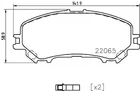 Тормозные колодки BREMBO P56099 Nissan X-Trail, Qashqai D1M604BA0A, D10604EA0A, D10604CA0A