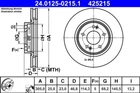 Тормозные диски ATE 24012502151 Hyundai Tucson 51712C1000