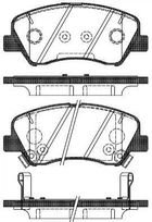 Тормозные колодки ROADHOUSE 2148802 KIA Rio; Hyundai I20, Accent 581011RA00, 581011RA05, 581011WA05
