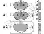 Тормозные колодки Metelli 2207300 Honda Accord 45022SEAEZ1, 45022SEAE01, 45022SEAE00