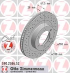 Диск гальмівний Zimmermann (590258652)