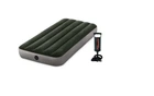 Матрас надувной Intex 64760 одноместный из ПВХ с флокированным покрытием 76x191x25 см с насосом до 136 кг Зеленый (33-9-64760)
