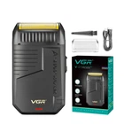 Акумуляторна електробритва з шейвером для стрижки бороди та вусів з USB VGR V-375 Pro Чорний + Щіточка для чищення