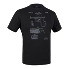Футболка с рисунком GLOCK Pistol Legend XL Combat Black