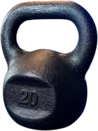 Гиря чавунна RN-SPORT 20 кг, чорна