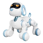 Интерактивная Собака на радиоуправлении с сенсорными зонами Smart Robot Dog Белый с голубым