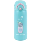 Термос с кнопкой Kite K25-1221-1, Hug in mug, 430 мл, бирюзовый