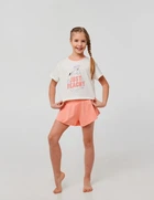 Летняя пижама для девочки SMIL Peachy молочная 104698/104748 122 см