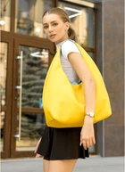 Женская сумка Хобо со съемным кошельком SAMBAG Желто-голубая (7610371634)