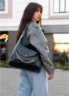 Женская сумка Хобо SAMBAG Черная (7640341231)