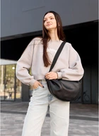 Жіноча сумка Хобо SAMBAG Чорна (724058428)