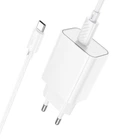 Мережевий зарядний пристрій HOCO C143A Benefit single port charger Type-C cable 20W White