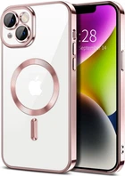 Чохол Wave Premium Metal Shining case with MagSafe (TPU) для Apple iPhone 13 14 6.1” Pink