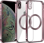 Чохол Wave Premium Metal Shining case with MagSafe (TPU) для Apple iPhone Xs 5.8" Rose Gold
