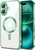 Чохол Wave Premium Metal Shining case with MagSafe (TPU) для Apple iPhone 16 6.1” Light Green