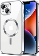 Чохол Wave Premium Metal Shining case with MagSafe (TPU) для Apple iPhone 13 14 6.1” Silver