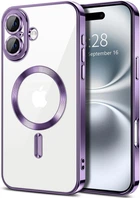 Чохол Wave Premium Metal Shining case with MagSafe (TPU) для Apple iPhone 16 6.1” Deep Purple