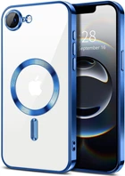 Чохол Wave Premium Metal Shining case with MagSafe (TPU) для Apple iPhone 16e 6.1” Midnight Blue