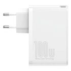 Сетевое зарядное устройство адаптер Baseus GaN2 Pro Quick Charger |2USB/2Type-C, QC/PD, 100W, 5A| Белый