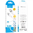 Кабель Hoco Lightning Energy silicone charging data cable X109 |1m, 2.4A| white