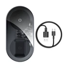 Заряджання Qi BASEUS Simple 2in1 Wireless Charger Pro Edition For Phones+Pod |15W| (WXJK-C02)