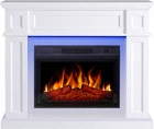 Камінокомплект ArtiFlame Linz з ефектом полум'я, LED-підсвічуванням, обігрівом та звуком горіння вогню Білий