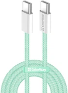 Кабель Type-C-Type-C 1м Colorway (PD Fast Charging 60W), зелений (CW-CBPDCC061-G)