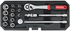 Набор инструментов Wurth RED STRIPE с трещоткой 1/4" 17 шт (5763114017)