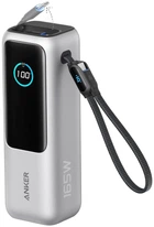 УМБ Anker 25000 mAh 165W PD/PIQ/QC Built-In Double USB-C Cables Silver (A1695H41)