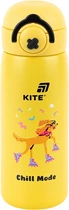 Термос с кнопкой Kite Chil mode 430 мл желтый (K25-1221-2)