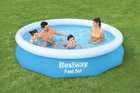 Надувний басейн Bestway 57458 (66*305 см., об'єм: 3200 л., картриджний фільтр-насос 1249 л/год., серія: Fast Set)