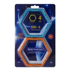 Детский магнитный конструктор "Шестиугольник" МАГНІКОН MK-4-6У 4 штуки