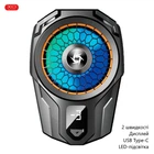 Магнитный куллер XO SL08 (для смартфона, LED-подсветка, 2 скорости, дисплей, USB Type-C, радиатор) - Черный