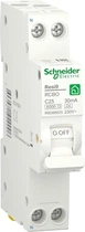 Компактний диференційний автомат Schneider Electric RESI9 25А 30мA 1P+N 6кA "С" тип А R9D88625