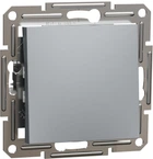 Перемикач 1-клавішний Schneider Electric Asfora самозажимний сталь EPH0400162