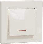 1-клавішний вимикач Schneider Electric Asfora з підсвіткою самозажимний крем (EPH1400123)