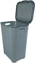 Корзина для белья Tuffex Ротанг 7019 45 л Серая (ТВ000026884)