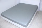 Простирадло на гумці MirSon Satin Stripe 30-0010 Light Gray 120 х 200 см (2200005251393)