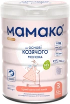 Сухий молочний напій MAMAKO 3 Premium з олігосахаридами грудного молока на основі козячого молока від 12 місяців 800 г (8437022039152)