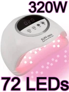 Профессиональная лампа для маникюра, педикюра Nail Lamp SUN X 20 MAX 320W, UV/LED, белая, для сушки гель-лака, геля, мощная, с таймером, съемным дном