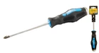 Отвёртка ударная крестовая магнитная MASTERTOOL PH1х100 мм ручка с TPR покрытием 49-5110