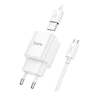 Мережевий зарядний пристрій HOCO C145A QC3.0, 1 USB-порт, 3A, з кабелем Micro-USB