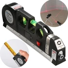 Лазерный уровень LASER LEVELPRO3 / Нивелир со встроенной рулеткой / Уровень для строительных работ