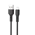 Кабель USB Cable XO NB230 Rock series Lightning 2.4A Black 72452