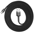 Кабель Baseus Cafule Cable USB for Type-C 2A 3 м Gray/Black (CATKLF-BG1)