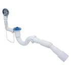 Сифон для ванни з переливом з гнучкою трубою 1 1/2" Waterstal А-40089